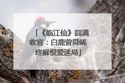 《临江仙》圆满收官：白鹿曾舜晞终解恨爱迷局