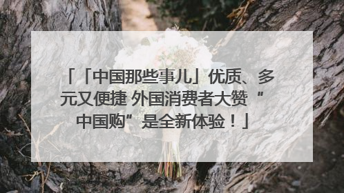 「中国那些事儿」优质、多元又便捷 外国消费者大赞“中国购”是全新体验！