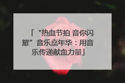 “热血节拍 音你闪耀”音乐嘉年华：用音乐传递献血力量