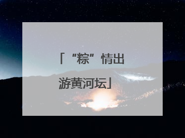 “粽”情出游黄河坛