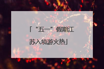 “五一”假期江苏入境游火热