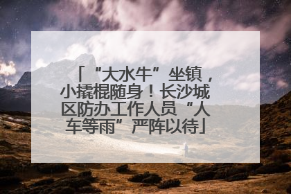 “大水牛”坐镇，小撬棍随身！长沙城区防办工作人员“人车等雨”严阵以待