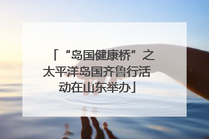 “岛国健康桥”之太平洋岛国齐鲁行活动在山东举办