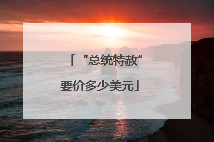 “总统特赦”要价多少美元