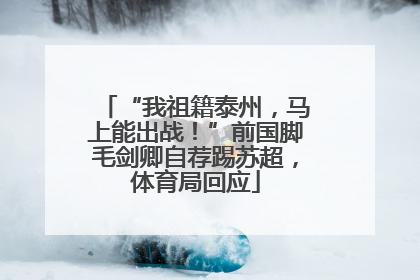 “我祖籍泰州，马上能出战！”前国脚毛剑卿自荐踢苏超，体育局回应
