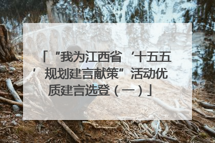 “我为江西省‘十五五’规划建言献策”活动优质建言选登（一）
