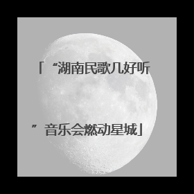 “湖南民歌几好听”音乐会燃动星城
