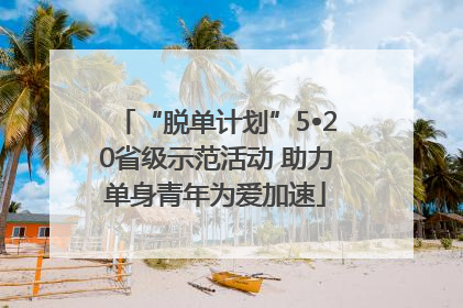 “脱单计划”5•20省级示范活动 助力单身青年为爱加速