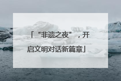“非遗之夜”，开启文明对话新篇章