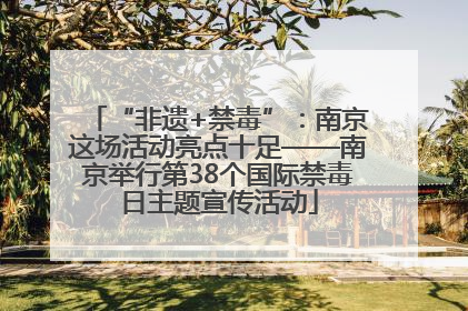 “非遗+禁毒”：南京这场活动亮点十足——南京举行第38个国际禁毒日主题宣传活动