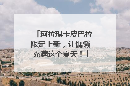 珂拉琪卡皮巴拉限定上新，让慵懒充满这个夏天！
