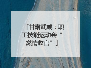 甘肃武威：职工技能运动会“燃情收官”