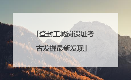 登封王城岗遗址考古发掘最新发现