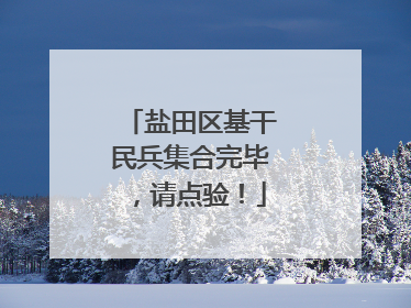 盐田区基干民兵集合完毕，请点验！