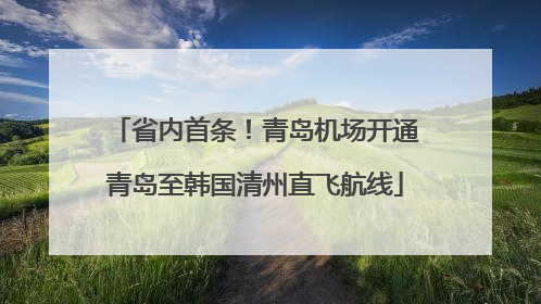 省内首条！青岛机场开通青岛至韩国清州直飞航线