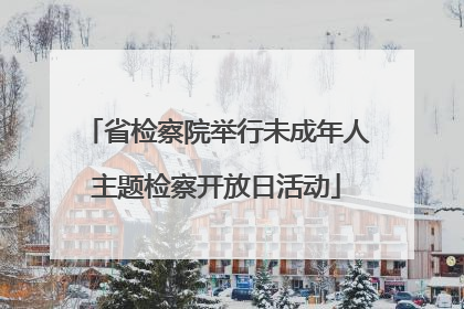 省检察院举行未成年人主题检察开放日活动