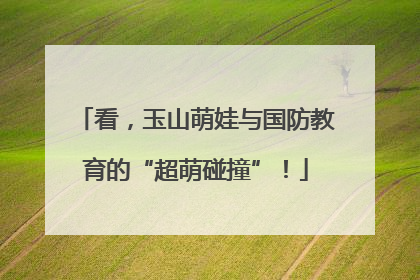看，玉山萌娃与国防教育的“超萌碰撞”！