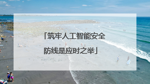 筑牢人工智能安全防线是应时之举