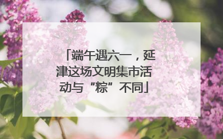 端午遇六一，延津这场文明集市活动与“粽”不同
