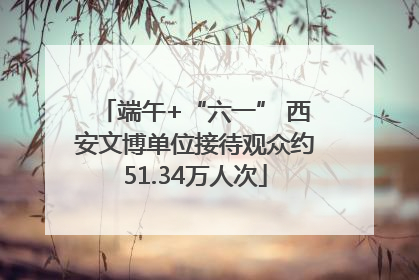 端午+“六一” 西安文博单位接待观众约51.34万人次