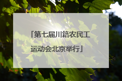 第七届川籍农民工运动会北京举行