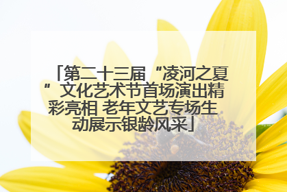 第二十三届“凌河之夏”文化艺术节首场演出精彩亮相 老年文艺专场生动展示银龄风采