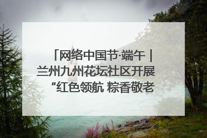 网络中国节·端午｜兰州九州花坛社区开展“红色领航 粽香敬老”端午主题活动