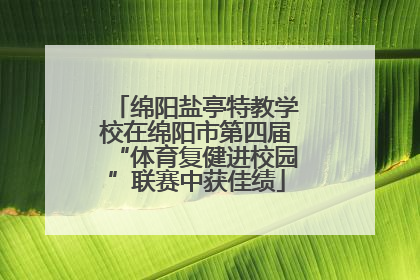 绵阳盐亭特教学校在绵阳市第四届“体育复健进校园”联赛中获佳绩