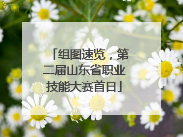 组图速览，第二届山东省职业技能大赛首日