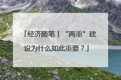 经济随笔丨“两重”建设为什么如此重要？