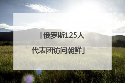俄罗斯125人代表团访问朝鲜