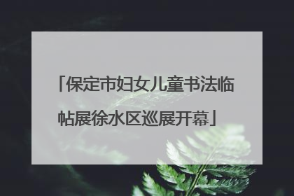 保定市妇女儿童书法临帖展徐水区巡展开幕