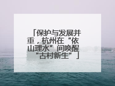 保护与发展并重，杭州在“依山理水”间唤醒“古村新生”