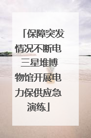 保障突发情况不断电 三星堆博物馆开展电力保供应急演练