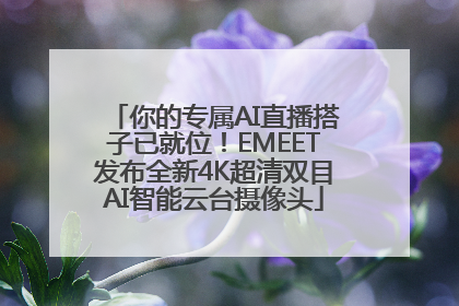 你的专属AI直播搭子已就位！EMEET发布全新4K超清双目AI智能云台摄像头