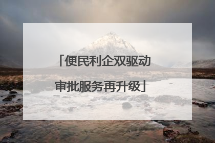 便民利企双驱动 审批服务再升级