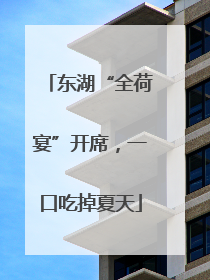 东湖“全荷宴”开席，一口吃掉夏天