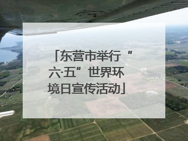东营市举行“六·五”世界环境日宣传活动