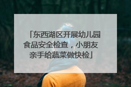 东西湖区开展幼儿园食品安全检查，小朋友亲手给蔬菜做快检
