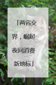 两省交界，崛起夜间消费新地标