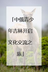 中俄青少年吉林开启文化交流之旅