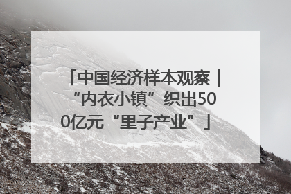 中国经济样本观察｜“内衣小镇”织出500亿元“里子产业”