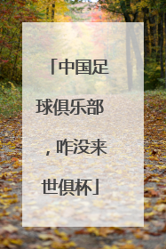 中国足球俱乐部，咋没来世俱杯
