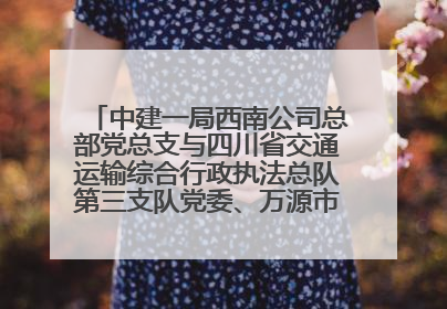 中建一局西南公司总部党总支与四川省交通运输综合行政执法总队第三支队党委、万源市草坝镇莲花院村党支部开展党建联建