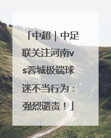中超｜中足联关注河南vs蓉城极端球迷不当行为：强烈谴责！