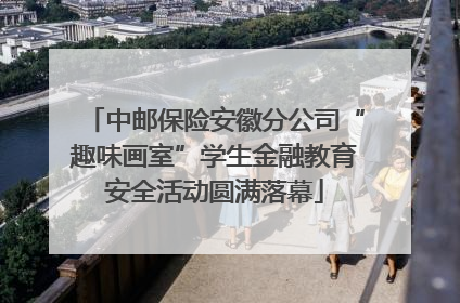 中邮保险安徽分公司“趣味画室”学生金融教育安全活动圆满落幕