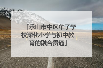 乐山市中区牟子学校深化小学与初中教育的融合贯通