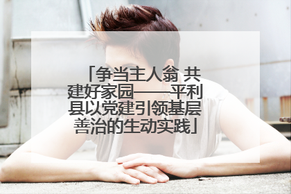争当主人翁 共建好家园——平利县以党建引领基层善治的生动实践