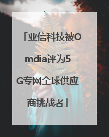 亚信科技被Omdia评为5G专网全球供应商挑战者