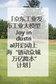 京东工业发布工业大模型Joy industrial并启动上海“链动众城 万亿降本”计划